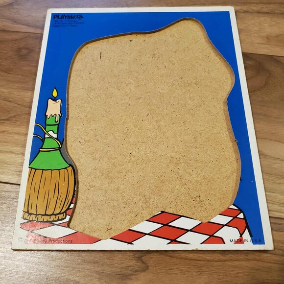 Vintage Playskool Lady and the Tramp Puzzle 190-19  7 Piece Wooden Puzzle - Picture 2 of 5